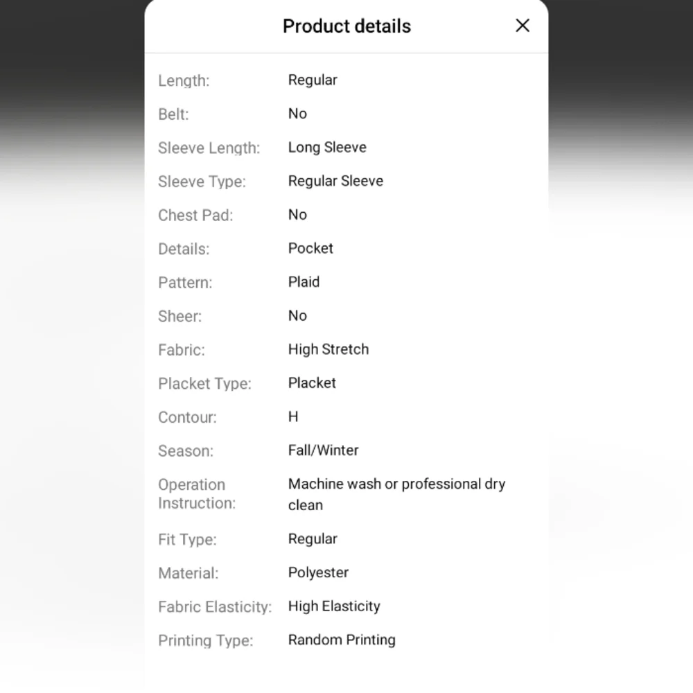 Buffalo Plaid Button Up Teddy Shacket Gray & White Checkered NWT - Picture 6 of 6